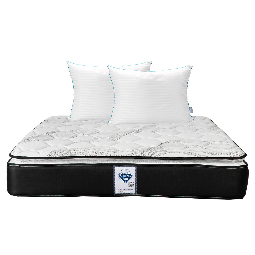 Colchón Spring Air Premier Color Blanco King Size + Almohada Royal Twin