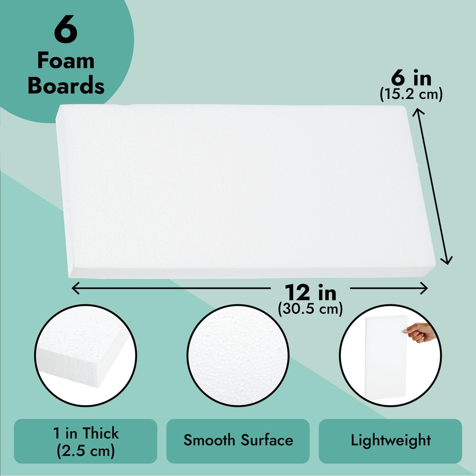 Foto 4 pulgar | Bloques De Espuma Juvale Craft, Paquete De 6 Unidades, 2,54 Cm De Grosor, Para Manualidades - Venta Internacional.
