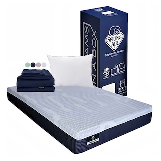 Foto 1 | Colchón Spring Air Therapy Color Blanco Queen Size + Almohada One + Sábanas Softy