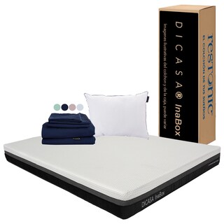 Foto 1 | Colchón Dicasa Dicasainabox Color Blanco Queen Size + Almohada One + Sábanas Softy