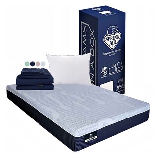 Foto 1 | Colchón Spring Air Therapy Color Blanco King Size + Almohada One + Sábanas Softy