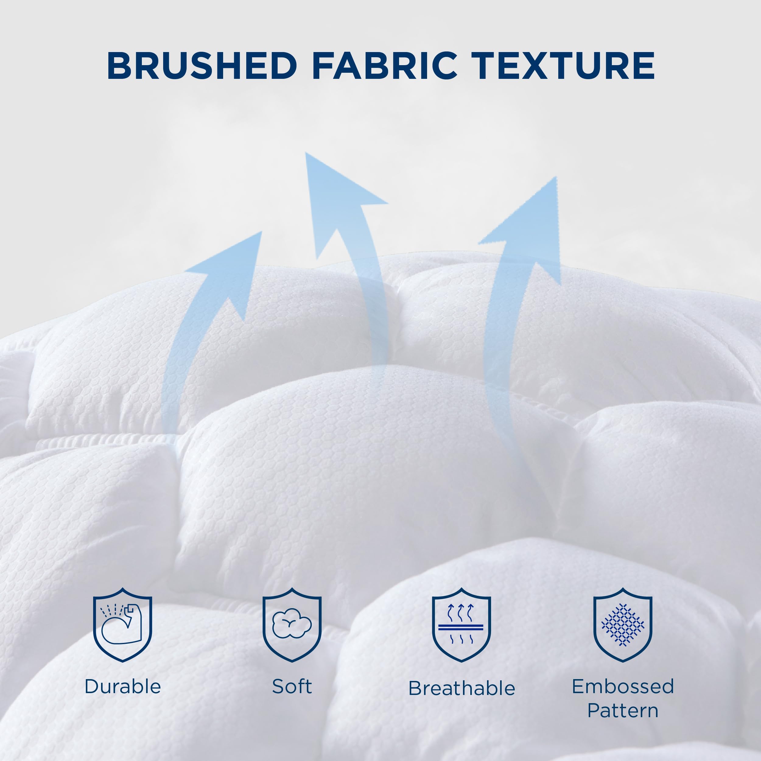 Foto 2 | Funda De Colchón Bedsure Rv Short Queen Con Diseño De 3 Zonas, Color Blanco - Venta Internacional.