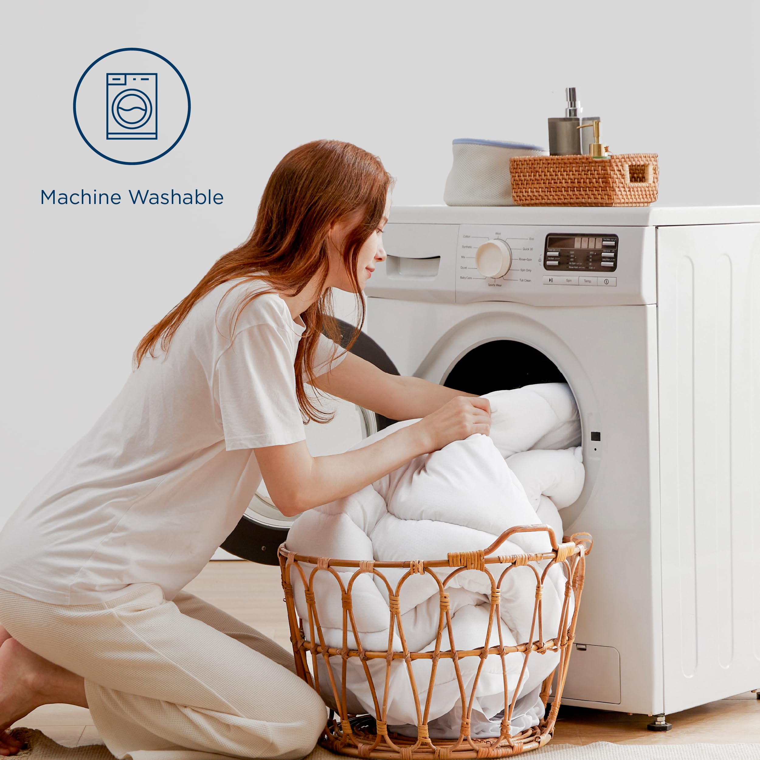 Foto 6 | Funda De Colchón Bedsure Rv Short Queen Con Diseño De 3 Zonas, Color Blanco - Venta Internacional.