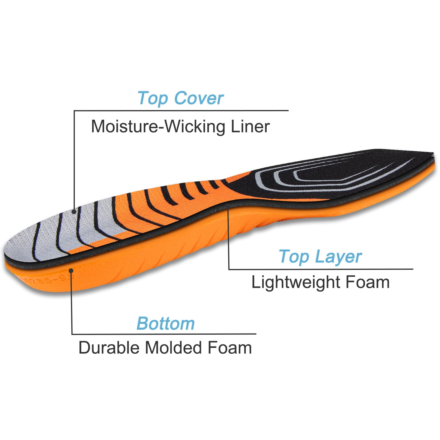 Foto 4 pulgar | Bota Insoles Endoto Con Punta Cuadrada Para Zapatos Ariat M10.5 Para Hombre - Venta Internacional.