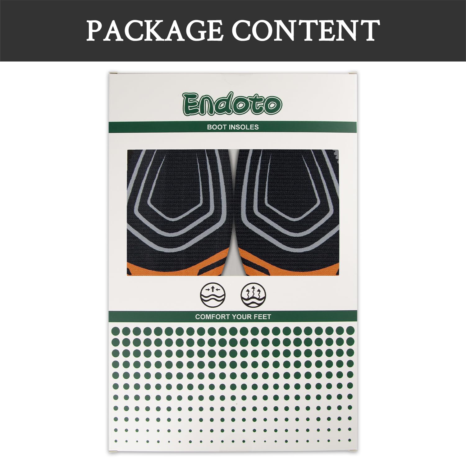 Foto 7 pulgar | Bota Insoles Endoto Con Punta Cuadrada Para Zapatos Ariat M10.5 Para Hombre - Venta Internacional.