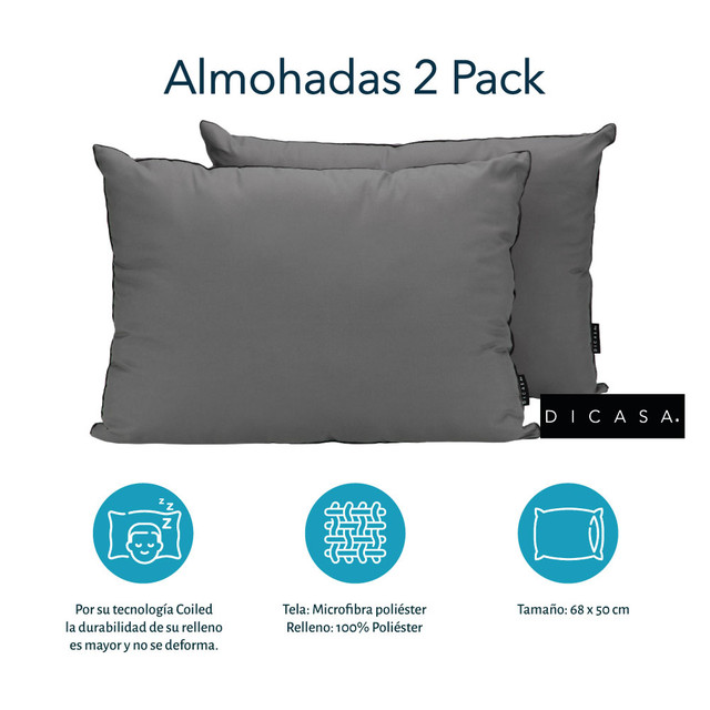 Foto 4 | Colchon Restonic Ergosum + Base Queen Size + Almohada 2pack+protector Cloud+sabanas Softy+edredon Homy Gris