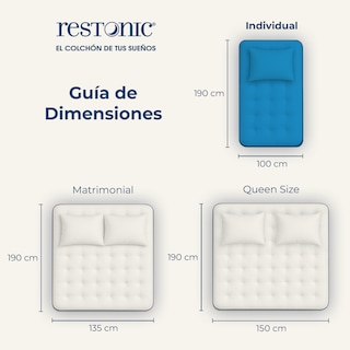 Foto 3 | Colchón Individual Restonic + 2 Almohadas De Regalo