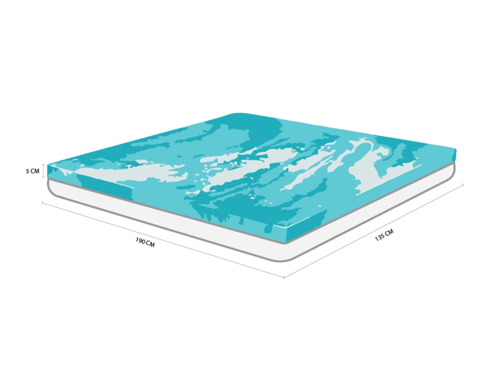 Foto 9 pulgar | Colchoneta Cloud Matrimonial De Memory Foam