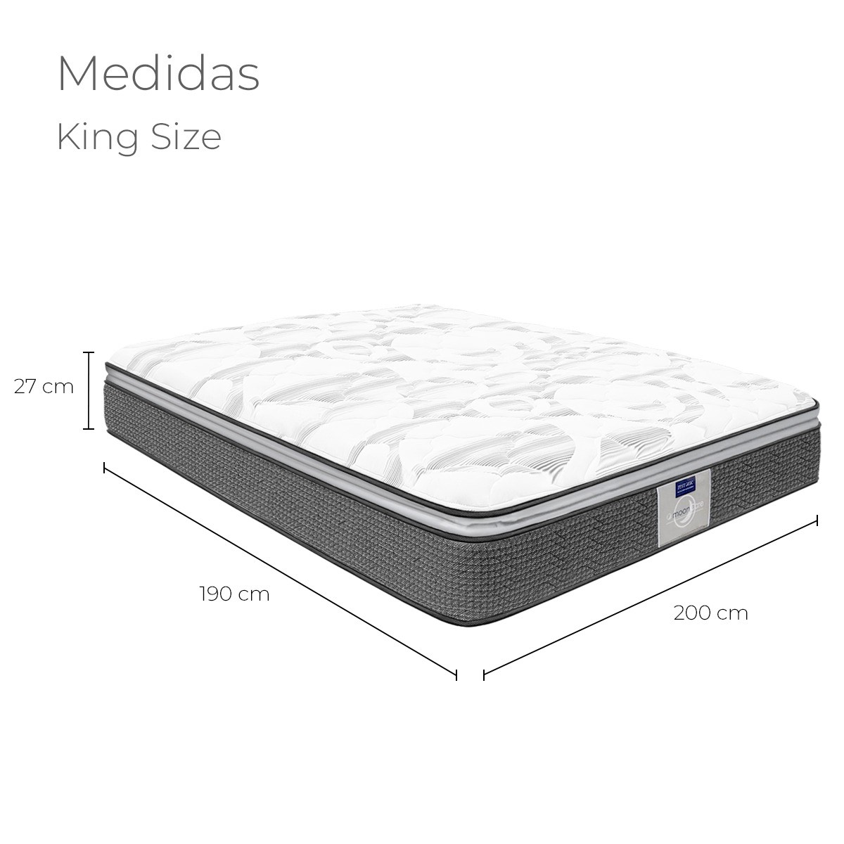 Foto 4 pulgar | Colchón King Size Restonic En Kit De Lujo Con 2 Almohadas