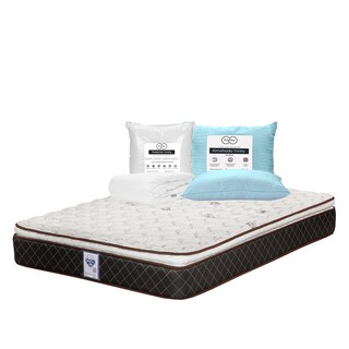 Foto 1 | Colchón Spring Air Minesota Color Café Queen Size + Almohada Trinity + Protector Trinity