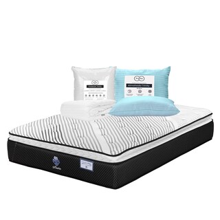 Foto 1 | Colchón Spring Air Alaska Color Negro King Size + Almohada Trinity + Protector Trinity