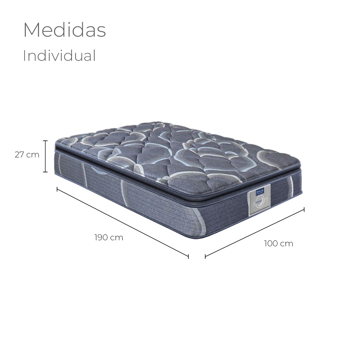 Foto 4 pulgar | Colchón Individual Restonic Kit 2 Almohadas Descanso