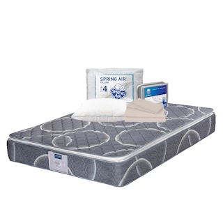 Foto 1 | Colchón Restonic Bongo Color Azul Queen Size + Almohada Osos + Sábanas Basic