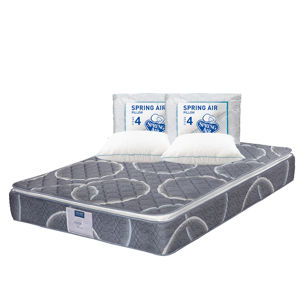 Colchón Restonic Bongo Color Azul Queen Size + 2 Almohadas Osos