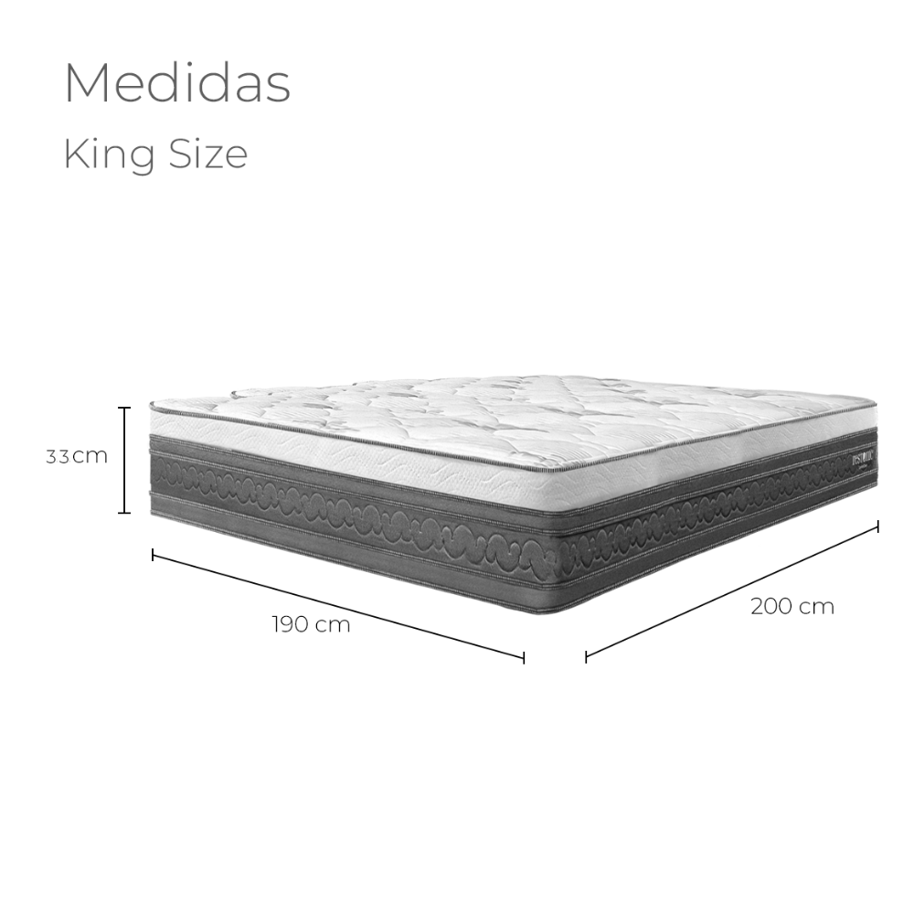 Foto 3 pulgar | Colchón King Size Restonic Premium Ortopédico Máximo Confort