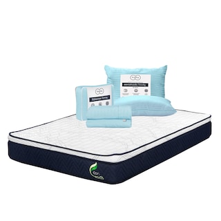 Foto 1 | Colchón Restonic Eon Color Azul King Size + Almohada Trinity + Sábanas Trinity