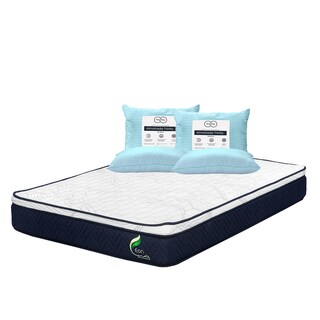 Foto 1 | Colchón Restonic Eon Color Azul King Size + 2 Almohadas Trinity