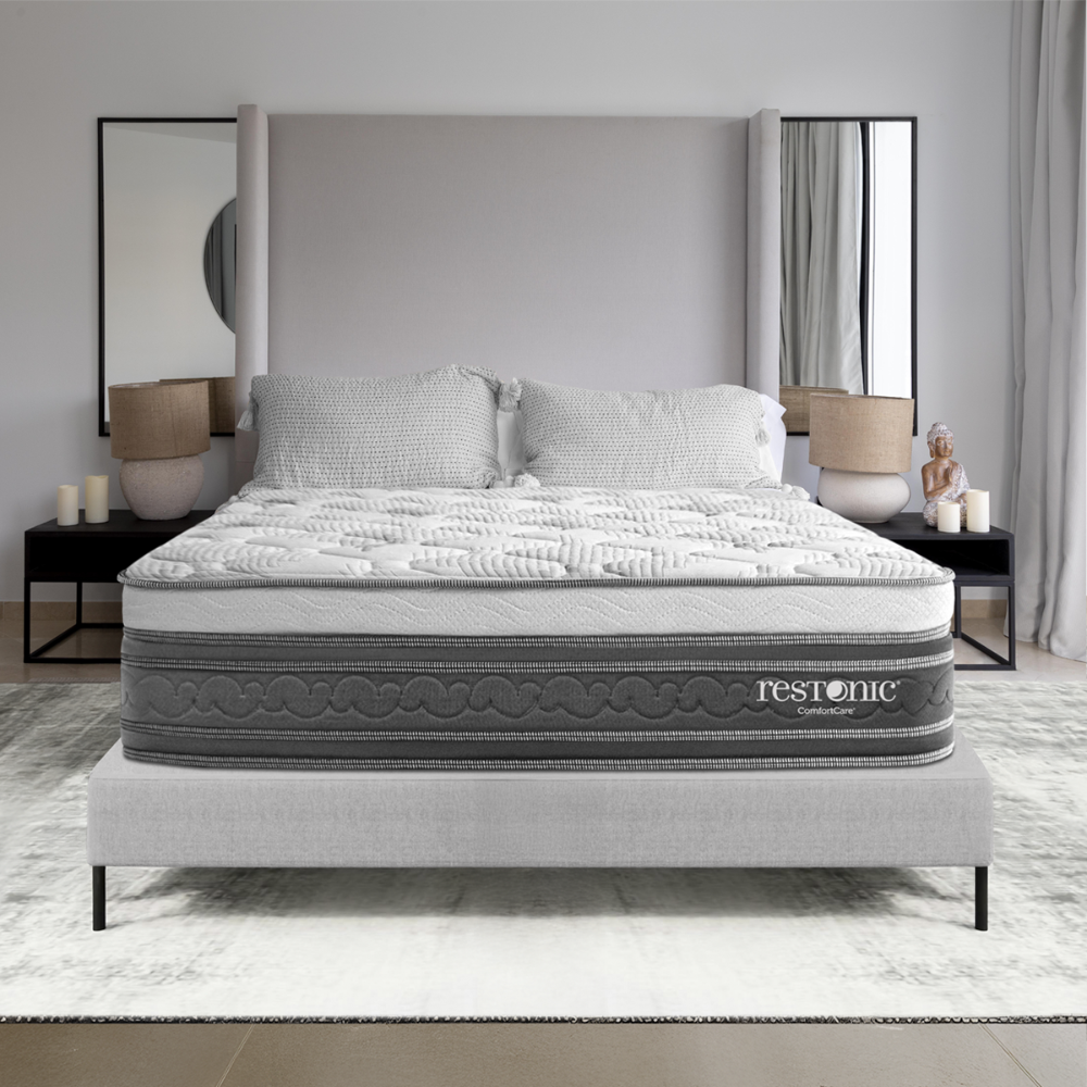 Foto 1 | Colchón King Size Restonic Kit De Lujo 2 Almohadas Confort Total