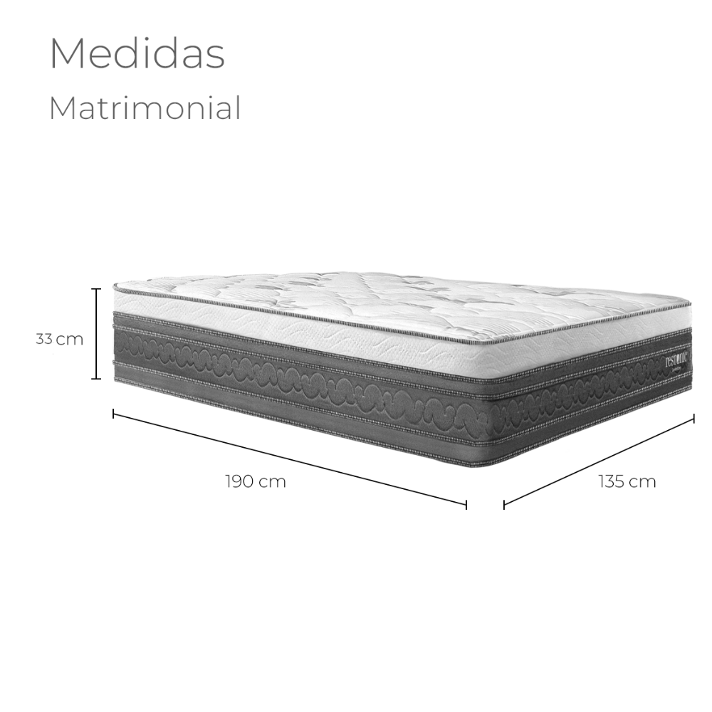 Foto 2 | Colchón Matrimonial Restonic Incluye 2 Almohadas Firmeza Relax