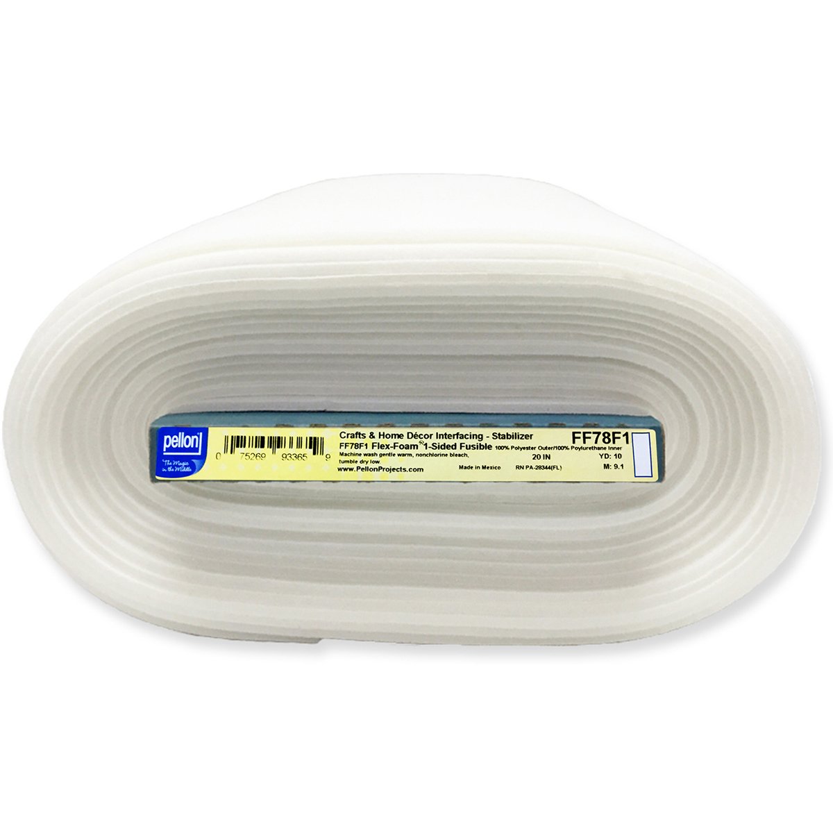 Fusible De Espuma Stabilizer Pellon Flex De 1 Cara  20 X 10 Yardas  Blanco - Venta Internacional.