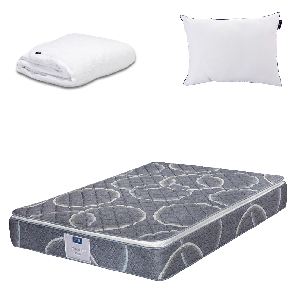 Colchón Dicasa Bongo Queen Size + Almohada One + Protector De Colchón