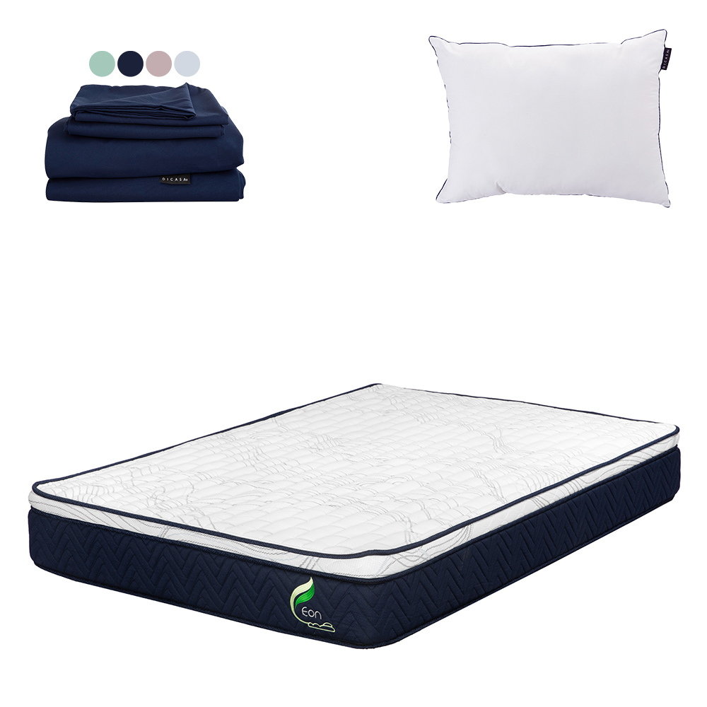Foto 1 | Colchón Dicasa Eon Queen Size + Almohada One + Juego De Sábanas Softy