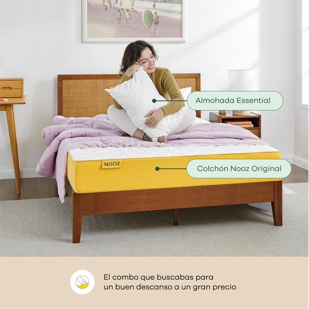 Foto 2 | Colchón King Size Nooz Original En Caja 20 Cm + 2 Almohadas Essential
