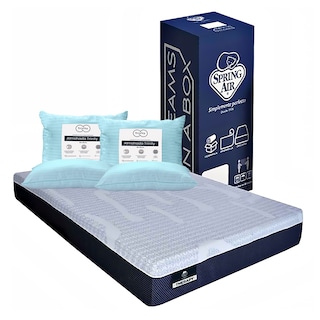 Foto 1 | Colchón Spring Air En Caja Therapy Color Azul King Size + 2 Almohadas Trinity