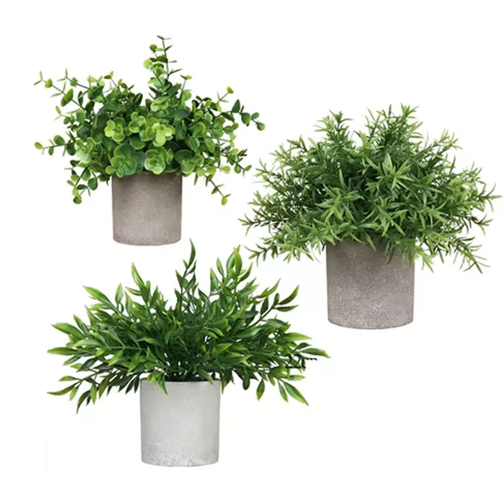 Plantas Artificiales Happyware con Maceta 3 Piezas