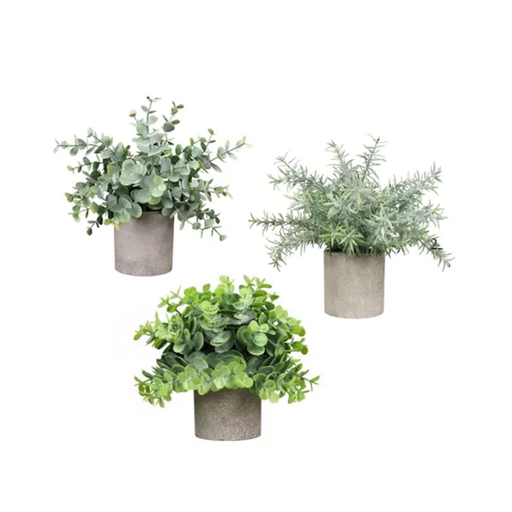 Plantas Artificiales Happyware con Maceta 3 Piezas