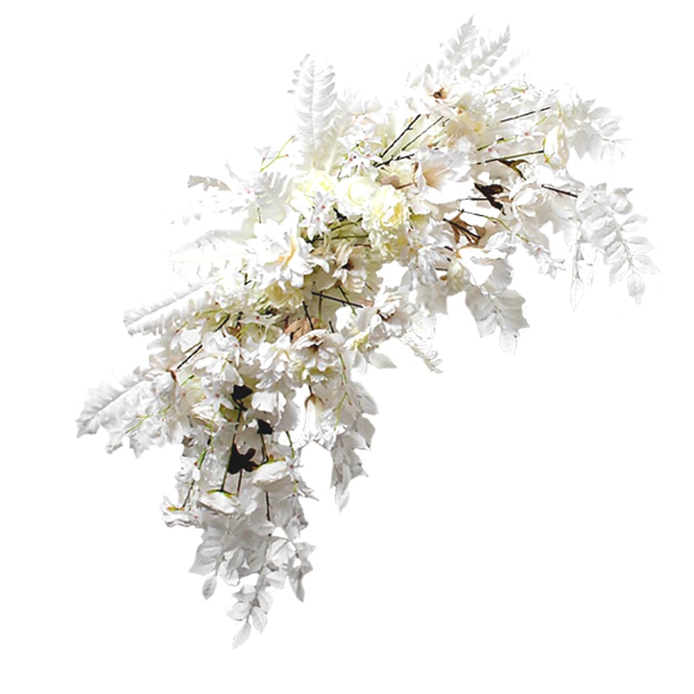 Arco de Flores Artificiales PANEL DECORATIVO Venus color Blanco 1 PZA De 1.10 X 35 CM $1,850