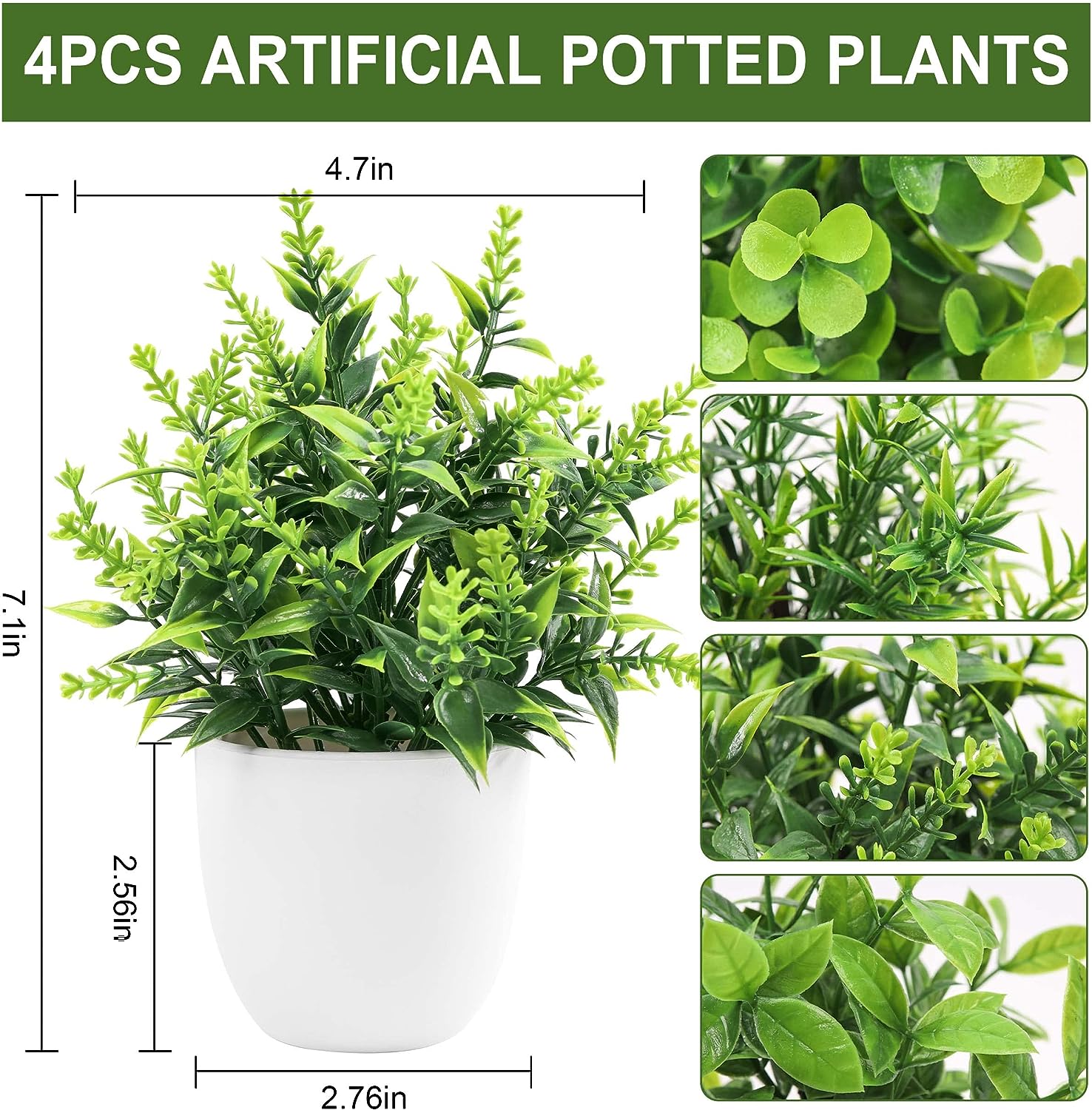 Foto 2 | Venta Internacional - Miniplantas Artificiales Jieyou 4 Piezas