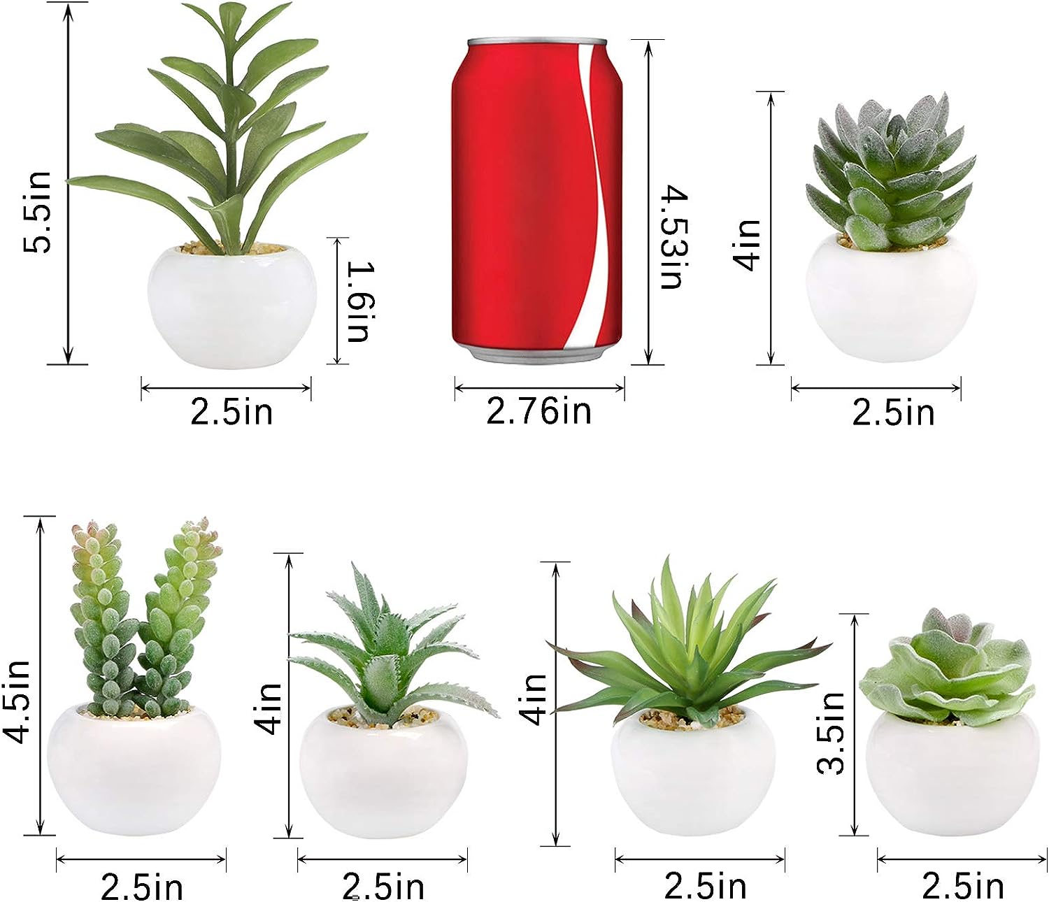 Foto 4 pulgar | Venta Internacional-Plantas Artificiales Jieyou Verdes 6 Piezas