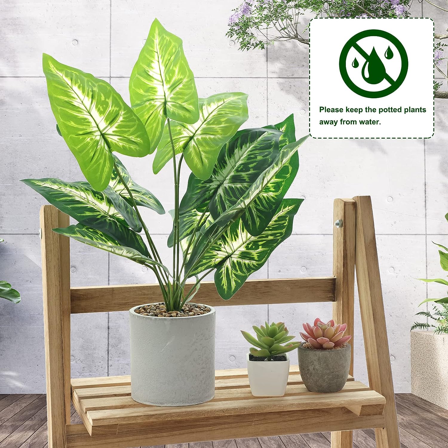 Foto 6 pulgar | Venta Internacional-Plantas Artificiales Jieyou Verdes 3 Piezas