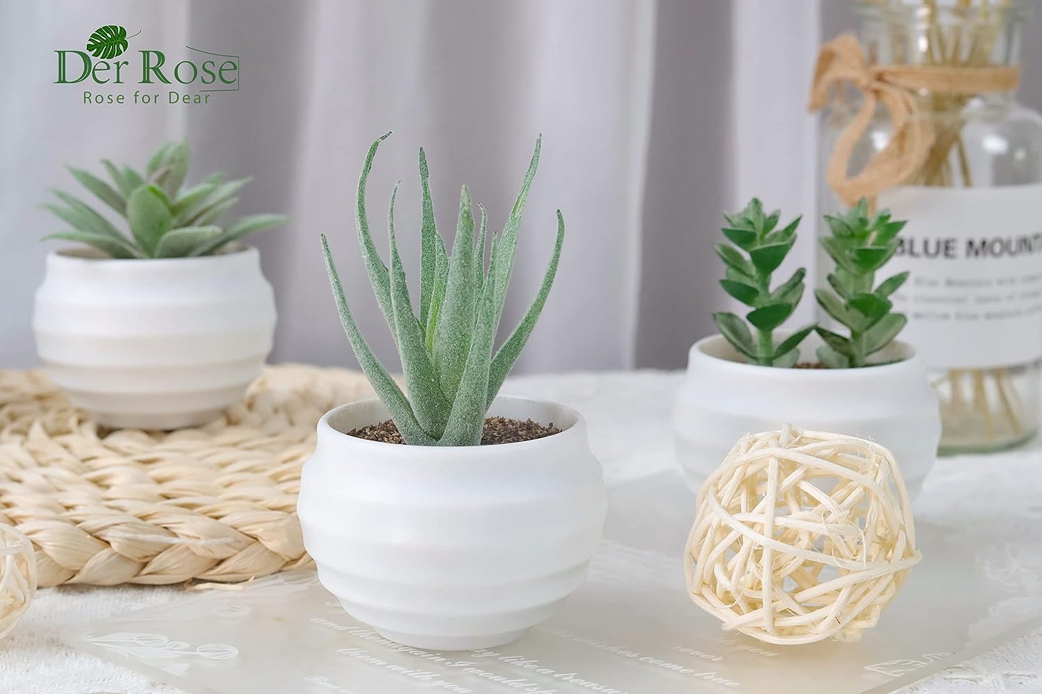 Foto 4 | Set de 6 Plantas Suculentas Artificiales en Macetas para Decoración del Hogar - Venta Internacional