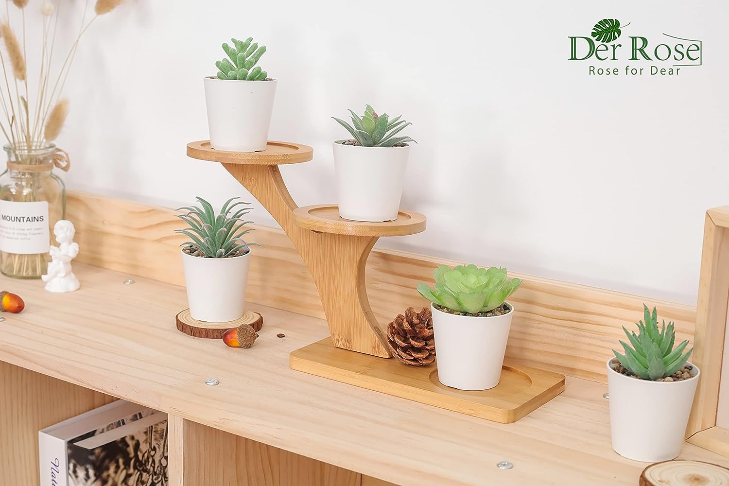 Foto 5 pulgar | Set de 6 Plantas Suculentas Artificiales en Macetas para Decoración del Hogar - Realistas y Duraderas