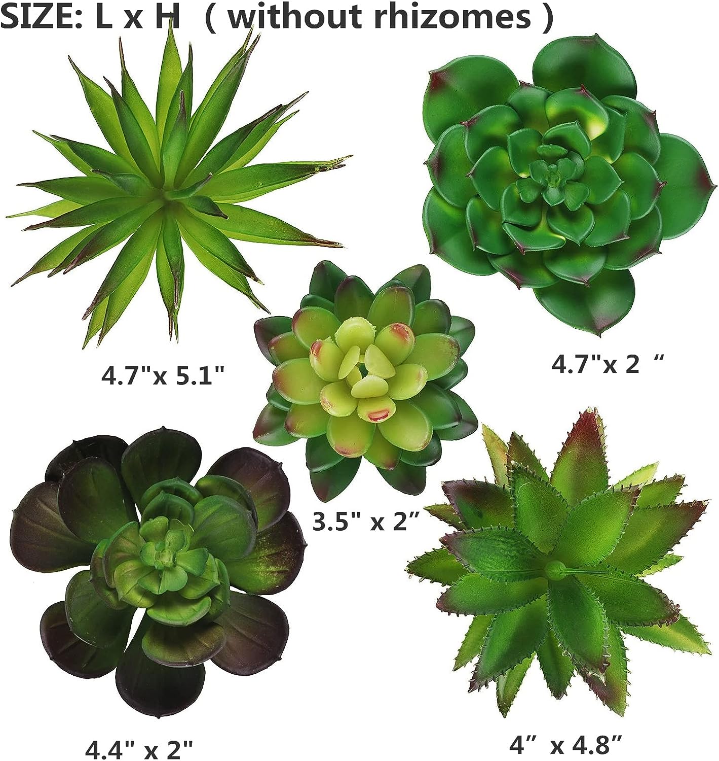 Foto 2 | Venta Internacional - Set de Suculentas Artificiales Jieyou 5 Unidades