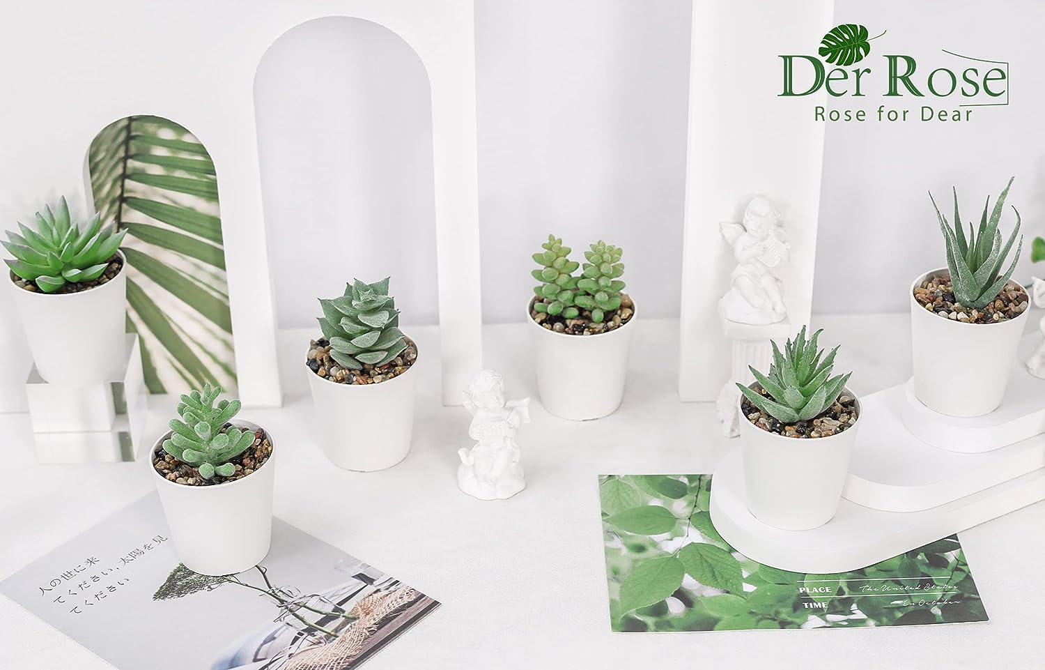 Foto 4 pulgar | Venta Internacional - Set de Plantas Suculentas Artificiales para Decoración de Dormitorio 6 Paquetes