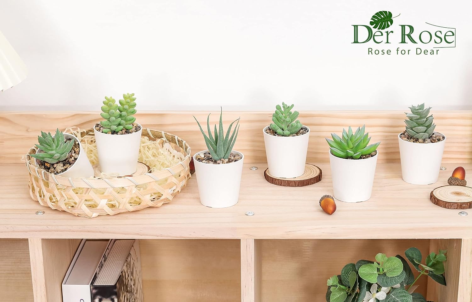 Foto 6 | Venta Internacional - Set de Plantas Suculentas Artificiales para Decoración de Dormitorio 6 Paquetes