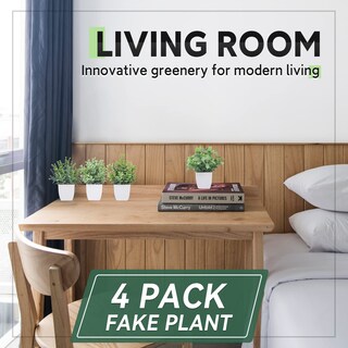 Foto 4 | Plantas Artificiales Der Rose, Minimacetas Verdes, 4 Unidades, Para El Hogar - Venta Internacional.