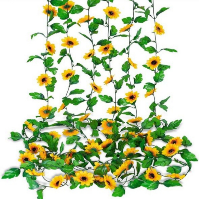 Tiras De Girasoles Para Decoración De Plantas Artificiales - Venta Internacional.