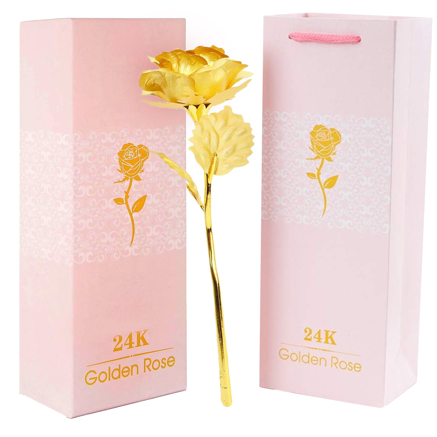 Chapado En Oro Rosa Dorado De 24 Quilates, 10 Pulgadas, Con Caja De Regalo De Lujo - Venta Internacional.