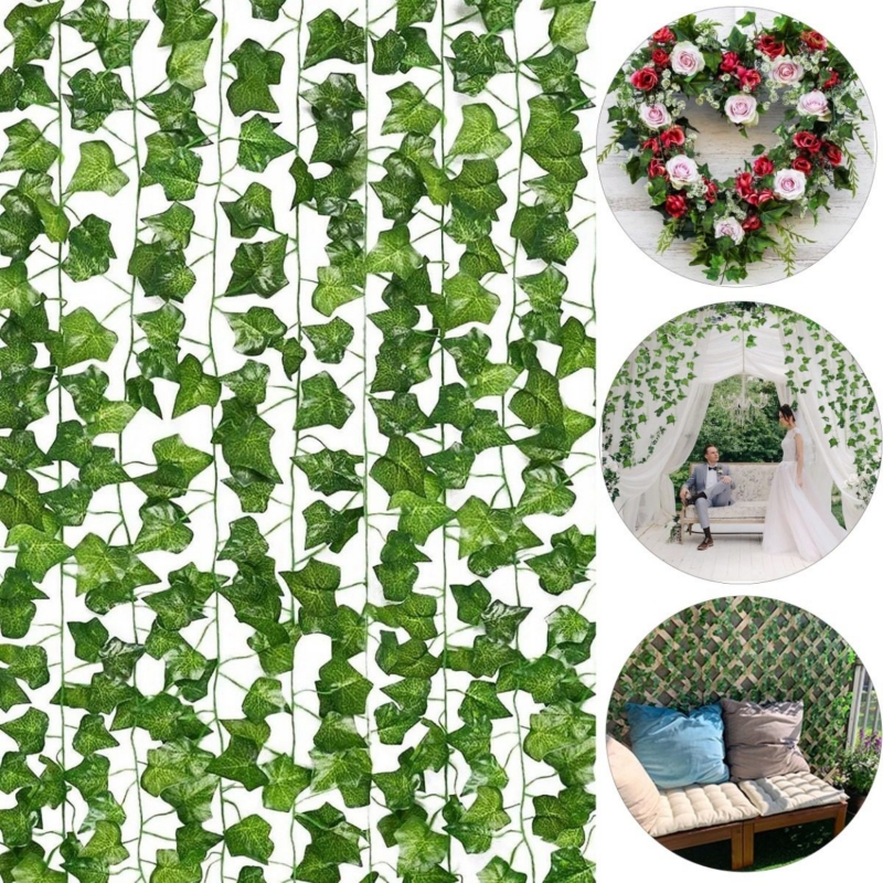 Decoración Artificial De Plantas Enredaderas, 2,1 M, Paquete De 12 Tiras - Venta Internacional.