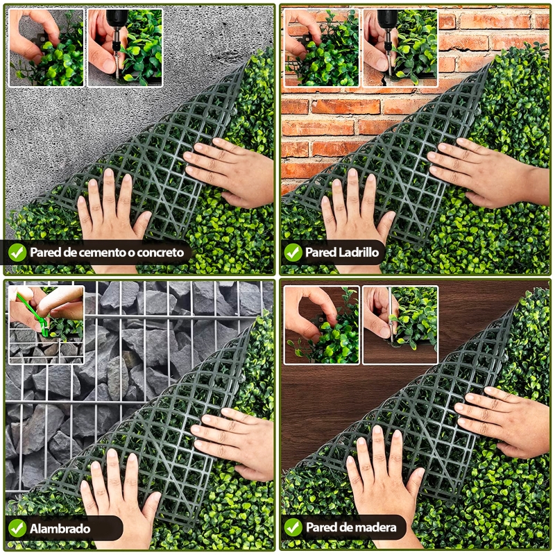 Foto 6 pulgar | Valla Artificial Con Forma De Trébol Para Plantas, Cerca De Mallas, 60 X 40 Cm - Venta Internacional.