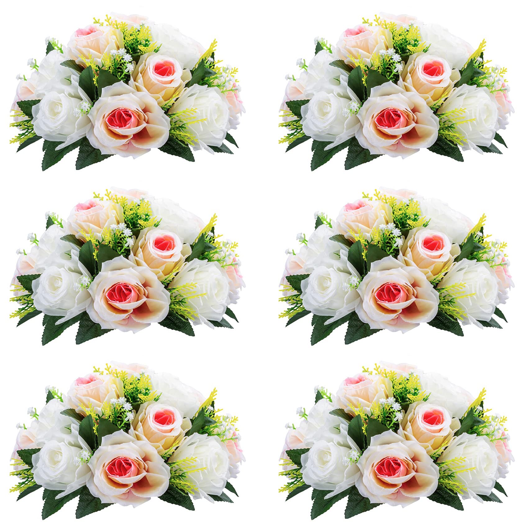 Ramo de Flores Artificiales Nuptio con Base 6 Piezas - Venta Internacional