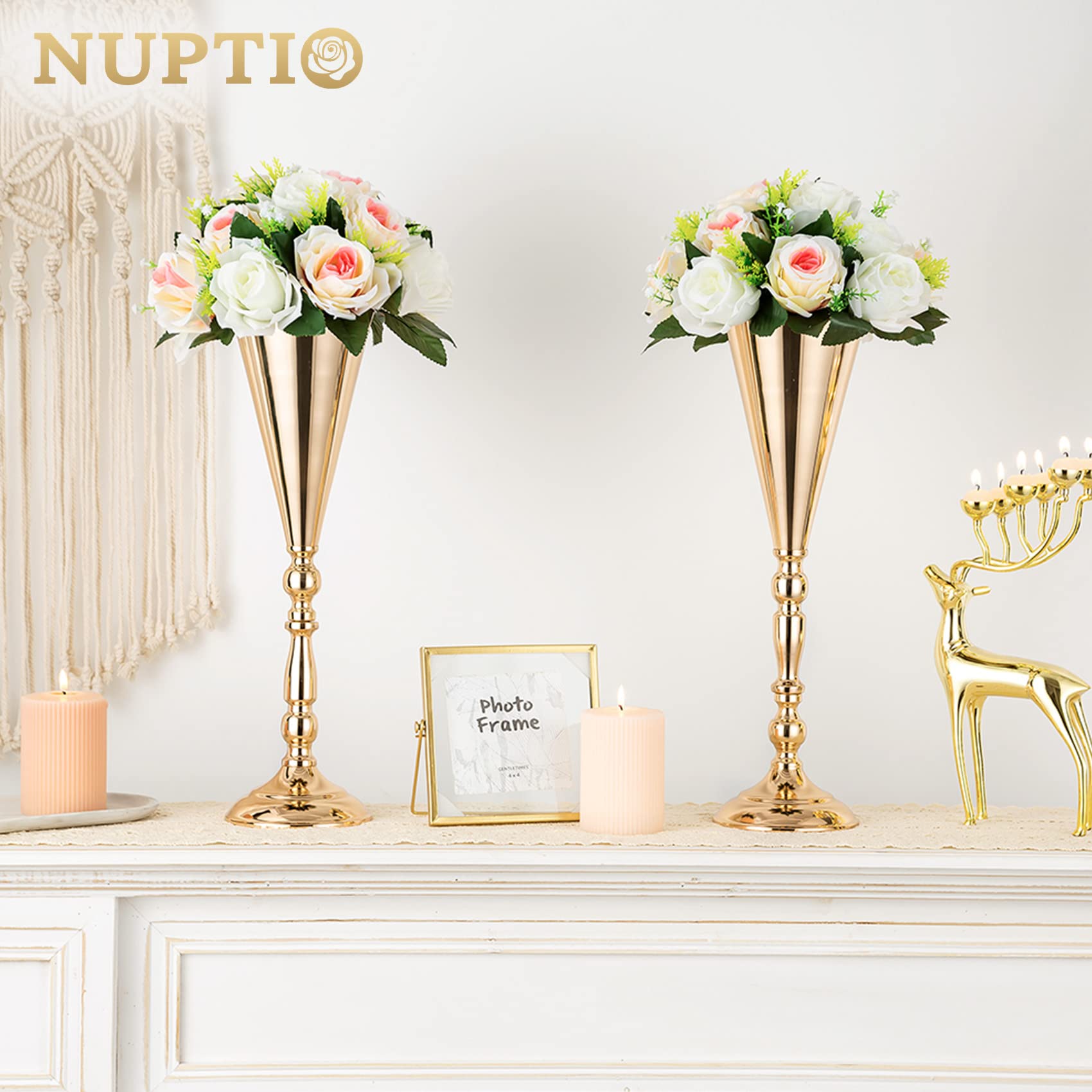 Foto 4 pulgar | Ramo de Flores Artificiales Nuptio con Base 6 Piezas - Venta Internacional