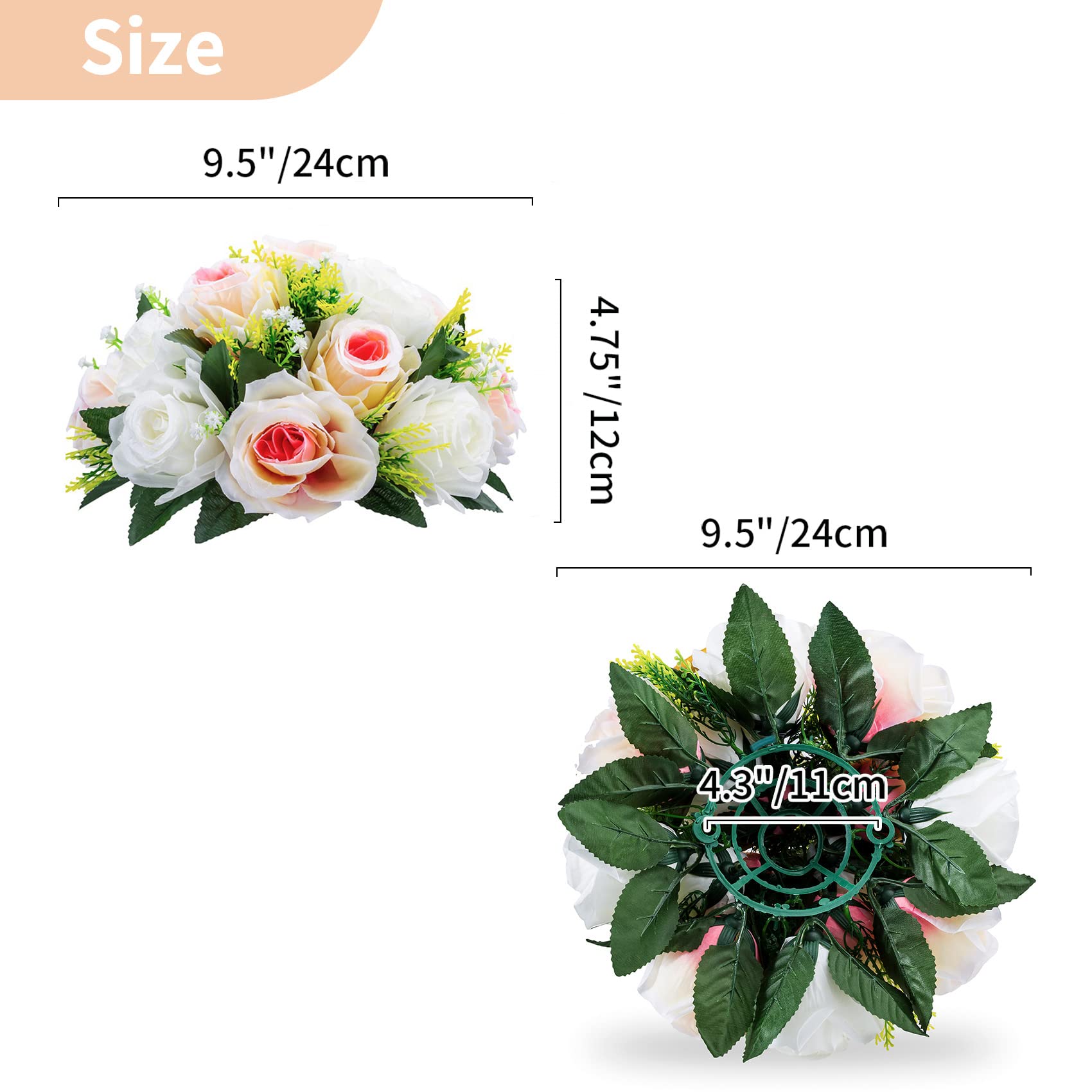 Foto 6 pulgar | Ramo de Flores Artificiales Nuptio con Base 6 Piezas - Venta Internacional