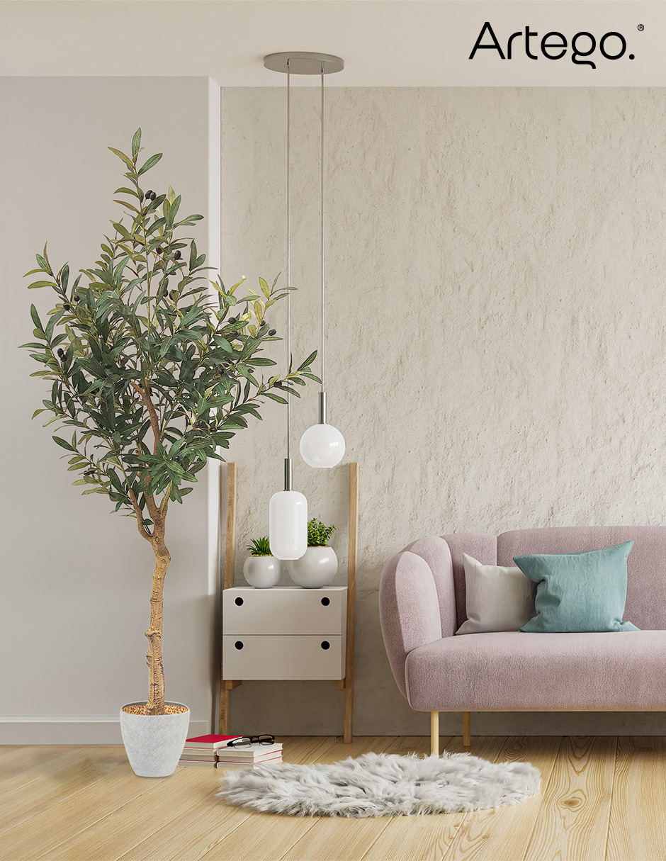 Foto 7 pulgar | Planta Artificial Decorativa Moderna Con Maceta Olivo Grande De 180cm De Alto Artego Para Hogar Sala Comercio Oficina