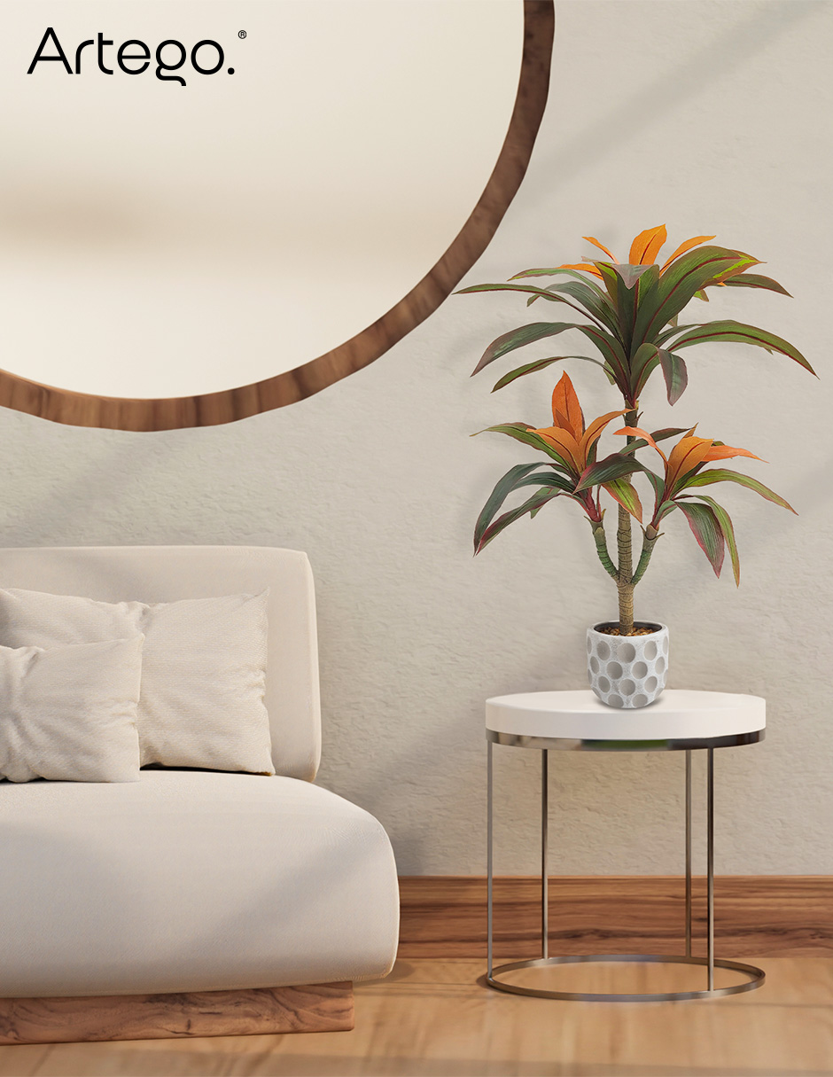 Foto 6 | Planta Artificial Decorativa Moderna Con Maceta Compacta Dracaena Palo De Brasil De 75cm De Alto Artego Para Hog