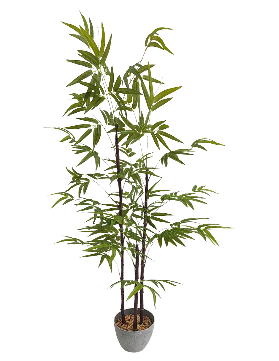 Planta Artificial Decorativa Moderna Con Maceta Bambú Grande De 170cm De Alto Artego Para Hogar Sala Comercio Oficina